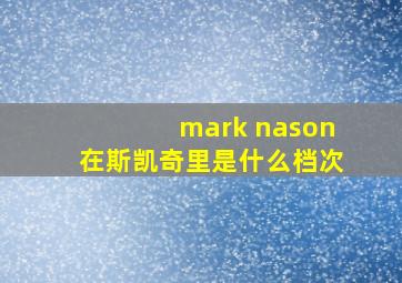 mark nason在斯凯奇里是什么档次